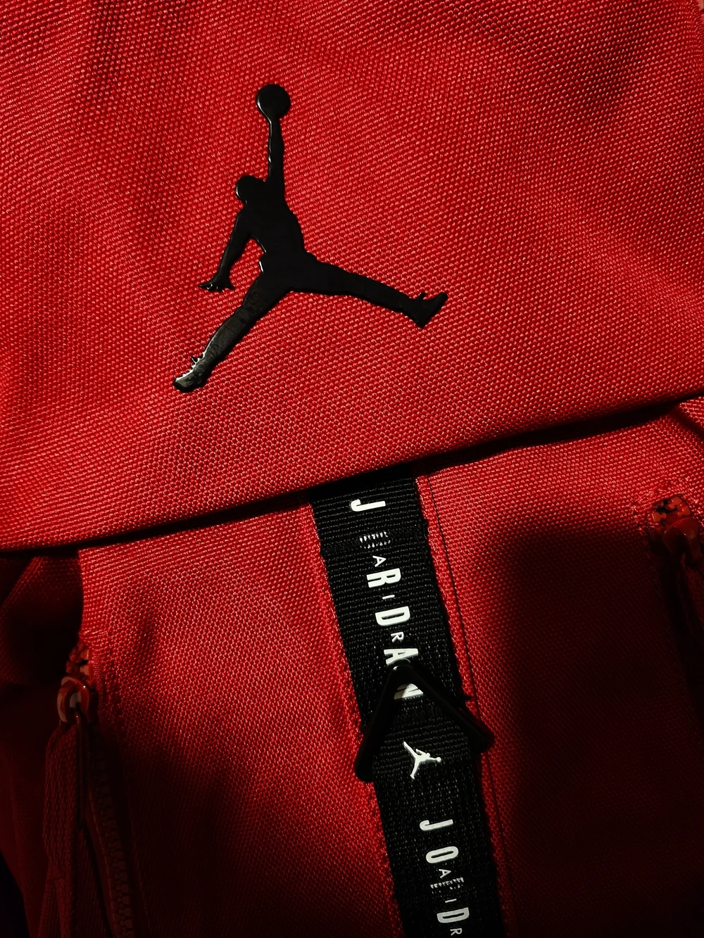Jordan Red Men's Backpack with Black Jumpman Accent